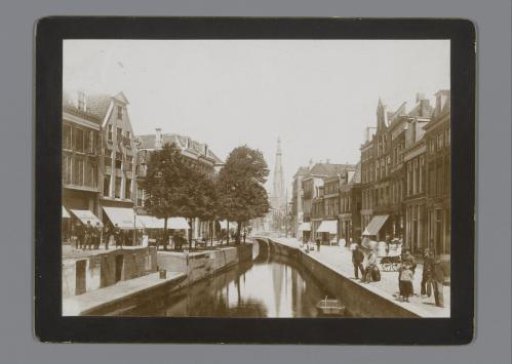 Street view with canal in Leeuwarden