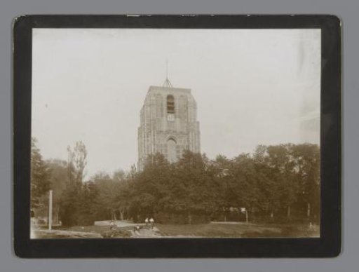 View of the Oldehove with adjacent park in Leeuwarden