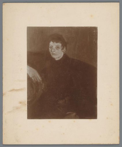 Photographic reproduction of a painted portrait of Marie Breitner-Jordan after George Hendrik Breitner