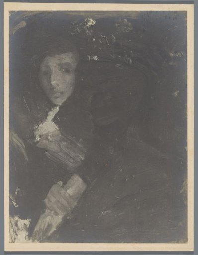 Photographic reproduction of a painting of a reclining woman after George Hendrik Breitner