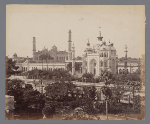 View of mosques in Lucknow, Uttar Pradesh, India