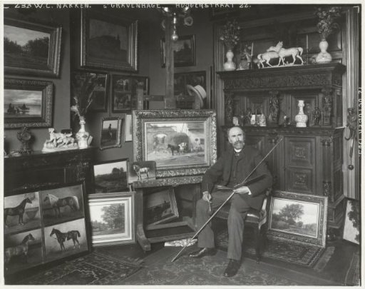 Willem Carel Nakken in his studio in The Hague