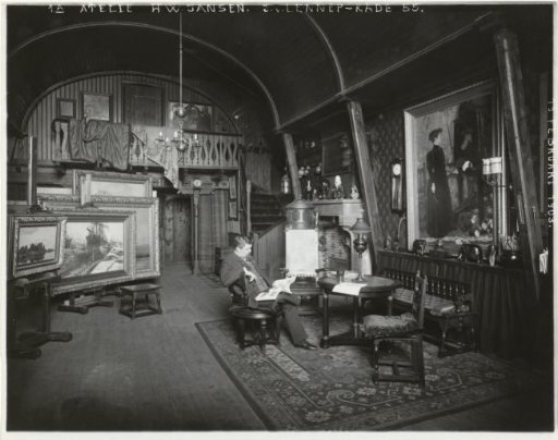 Hendrik Jansen in his studio at Jacob van Lennepkade, Amsterdam
