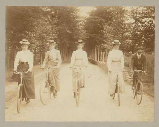 Group Portrait of a Party on Bicycles