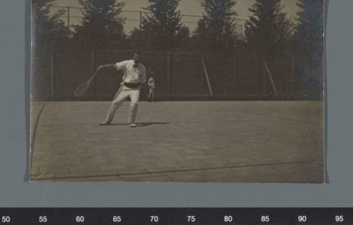 Unknown tennis player on the court