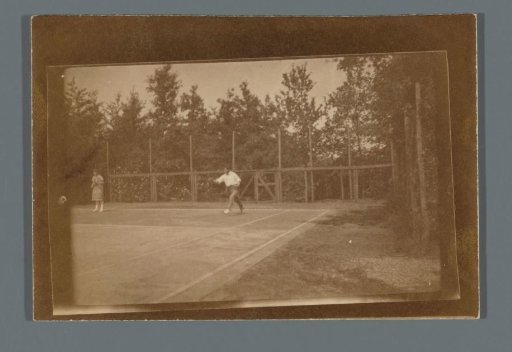 Two tennis players on the court