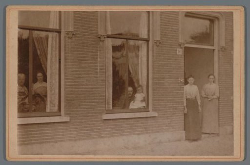 Group portrait at a house