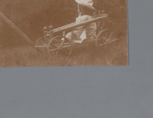 Portrait of an unknown girl in a carriage