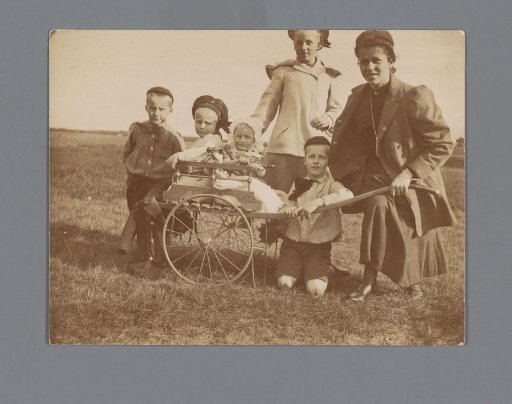 Group portrait of children in a meadow