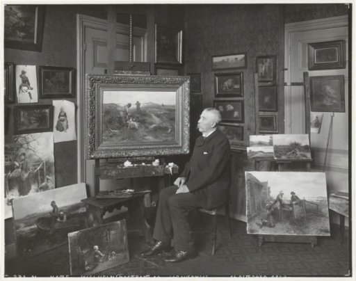 Mari ten Kate in his studio at Wilhelminastraat 14, The Hague