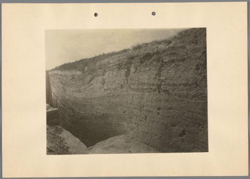Exposed soil layers at archaeological excavations in Hungary