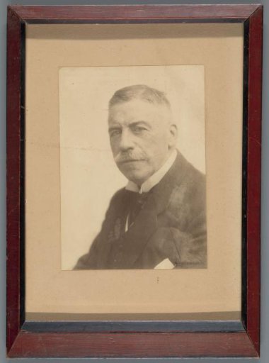 Portrait of an unknown man with a moustache