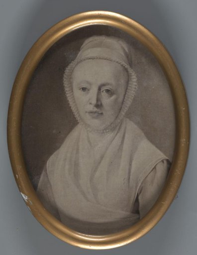 Photographic reproduction of a painted portrait of Hendrica van der Hoeven
