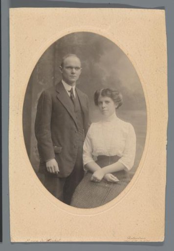 Portrait of an unknown man and woman