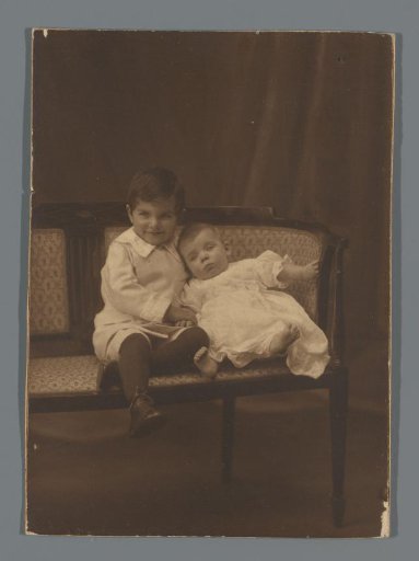 Portrait of two unknown children