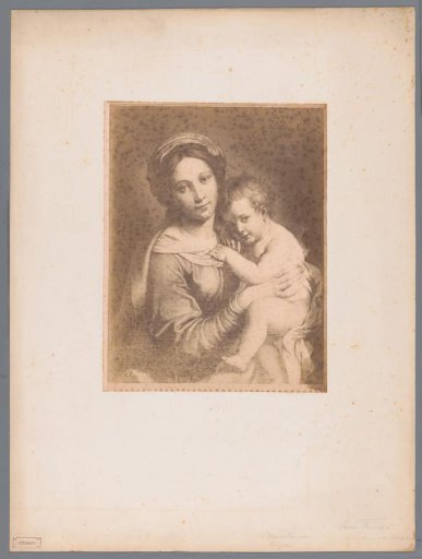 Photographic reproduction of painting Madonna with child by Sasso Ferrato [?], S. Maria Formosa at Venice