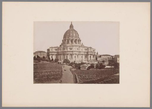 View of St. Peter's Basilica from the Vatican Gardens, Italy