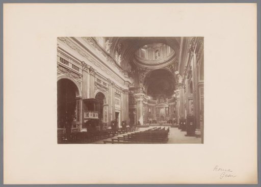 Interior of Il Gesù in Rome, Italy