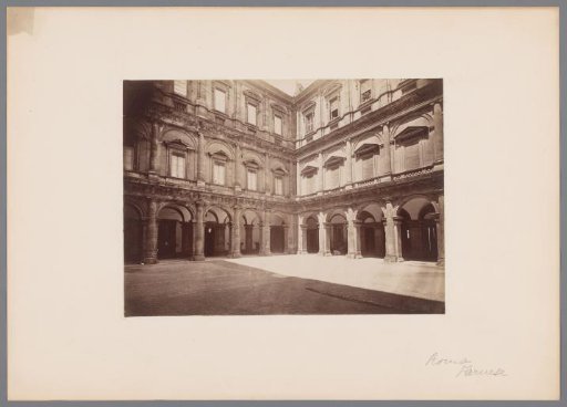 Courtyard of the Palazzo Farnese in Rome, Italy