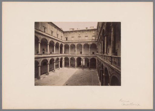 Courtyard of the Palazzo della Cancelleria in Rome, Italy