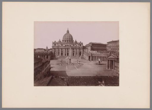 View of St. Peter's Basilica and St. Peter's Square in Vatican City, Italy