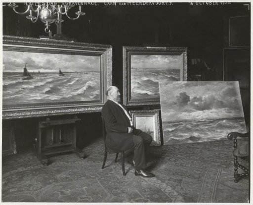The painter Hendrik Willem Mesdag in his studio, Laan van Meerdervoort 9, The Hague