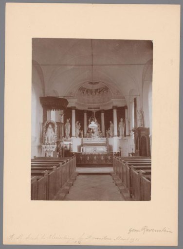 Interior of the Saint Lambertus Church in Huisseling