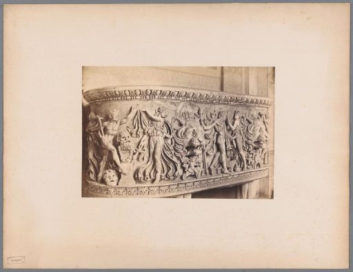 Antique sarcophagus with depiction of a bacchanal, Vatican Museum
