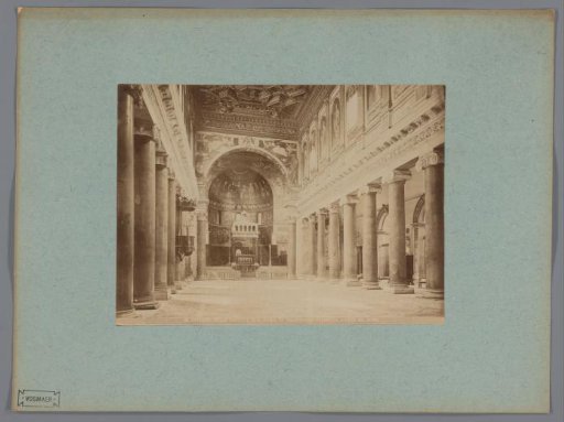 Interior of Santa Maria in Trastevere in Rome, Italy