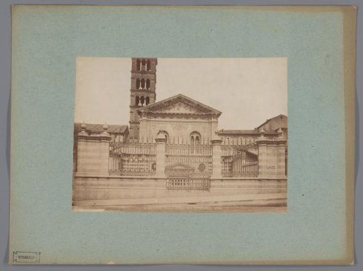 Facade of Santa Pudenziana in Rome, Italy