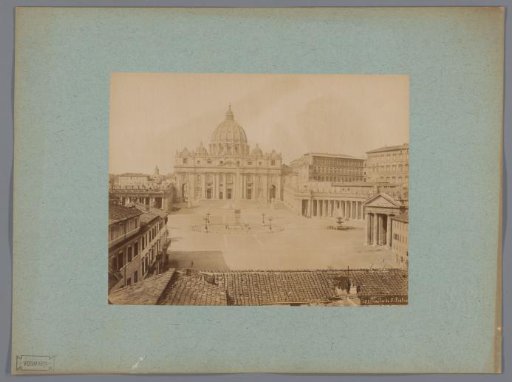 View of St. Peter's Basilica and St. Peter's Square in Vatican City, Italy