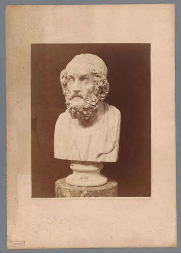 Photographic reproduction of a bust of Homer
