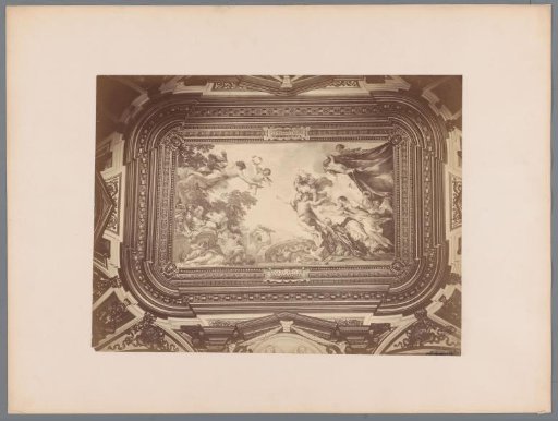 Photographic reproduction of the fresco on the ceiling of the Sala di Venere in the Palazzo Pitti by Pietro da Cortona, Florence