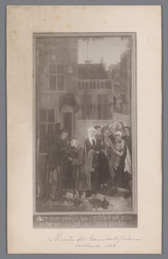 Photographic Reproduction of a Panel from a Polyptych with the Seven Works of Mercy: Clothing the Naked, by the Master of Alkmaar