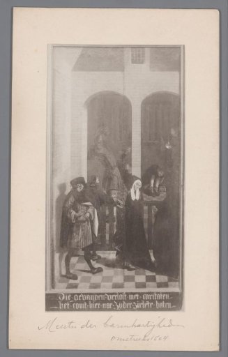 Photographic Reproduction of a Panel from a Polyptych with the Seven Works of Mercy: Consoling the Prisoners, by the Master of Alkmaar