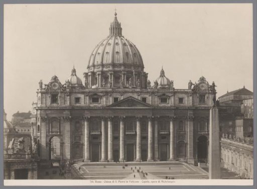 View of the forecourt of St. Peter's Basilica in Vatican City, Italy