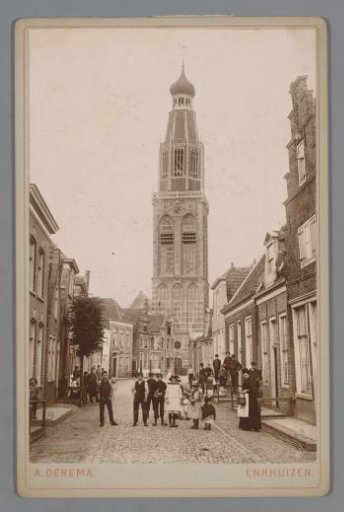 View of the Torenstraat in Enkhuizen, with the Zuiderkerk in the background
