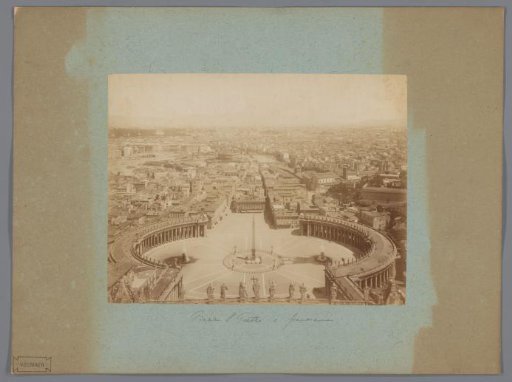 View of St. Peter's Square from St. Peter's Basilica in Vatican City, Italy