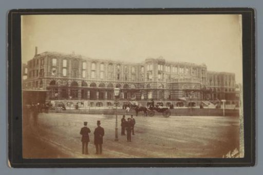 Facade of the Kurhaus in Scheveningen, destroyed by fire
