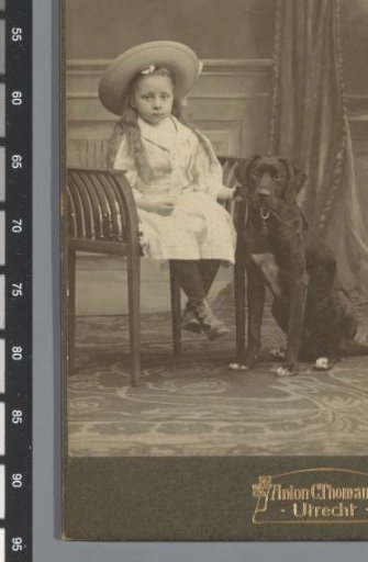 Portrait of Katrien Enkelaar with a dog