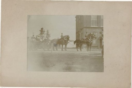 Emma, Queen Regent of the Netherlands, and Wilhelmina, Queen of the Netherlands, in a Carriage at Ulvenhout