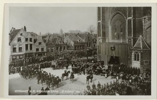 The Arrival at the New Church of the Funeral Procession of Emma, Queen Regent of the Netherlands, in Delft on March 27, 1934