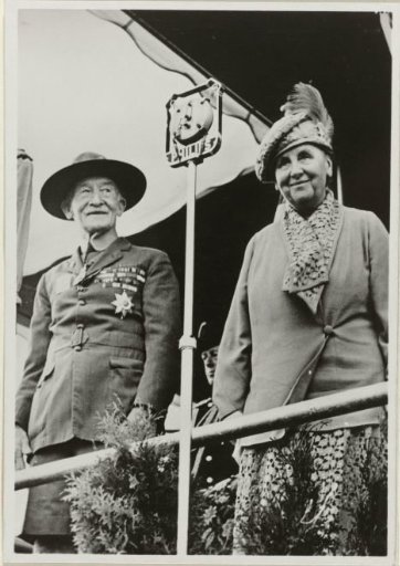 Visit of Wilhelmina, Queen of the Netherlands, to the World Jamboree on July 31, 1937