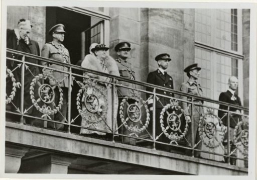 Wilhelmina, Queen of the Netherlands, on the Balcony of the Royal Palace on the Dam in Amsterdam During the Liberation Celebrations on June 28, 1945