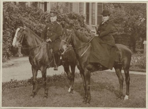 Equestrian Portrait of Wilhelmina, Queen of the Netherlands, and Hendrik of Mecklenburg-Schwerin