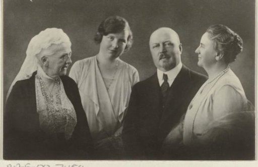 Portrait of Emma, Queen Regent of the Netherlands, Wilhelmina, Queen of the Netherlands, Hendrik of Mecklenburg-Schwerin, and Juliana, Queen of the Netherlands