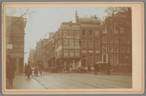 View of the Vijzelstraat from the Keizersgracht in Amsterdam