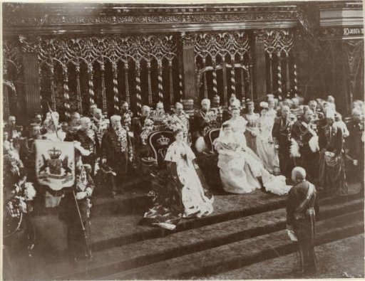 Inauguration of Wilhelmina, Queen of the Netherlands, in the New Church in Amsterdam on 6 September 1898