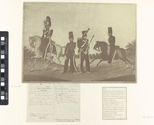Watercolour of Dutch soldiers, 1831