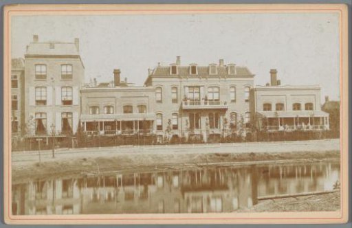 View of the rear façade of the children's hospital on the Andrieszkade in Amsterdam